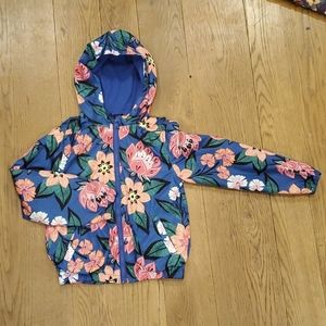 Gymboree Floral Pattern Girls Rain Jacket